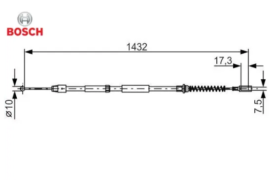 Fren halatı arka sprınter b906 . Crafter 30-35-50 bosch a9064203185/ 2e0609702c resmi