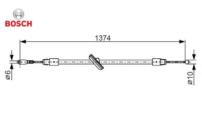 Fren halatı on sprınter b906 . Crafter 30-35-50 1374mm bosch a9064202885/ 2e0609701an resmi