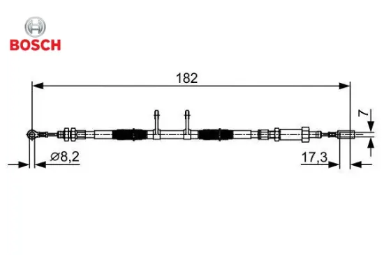 El fren teli ducato 06 boxer 06 jumper 06 1908 mm bosch 1341023080/ 1359245080/ 4746.47 resmi