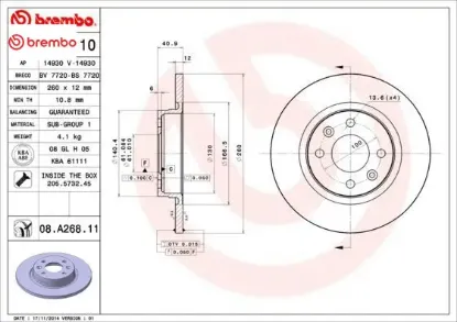 Ön fren diski symbol ıı 08 symbol ııı 13 twıngo ı 96 logan 06 logan ıı mcv 12 sandero 08 sandero ıı brembo 402065345r/ 7701208252/ 402065236r resmi