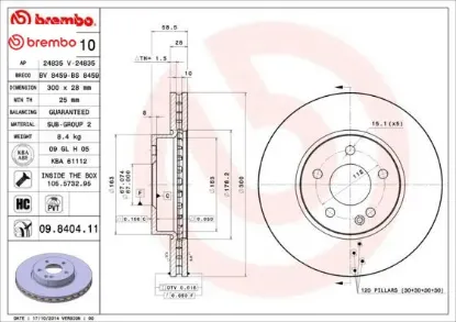 Fren dıskı on vıto w639 w447 brembo a6394210012 resmi