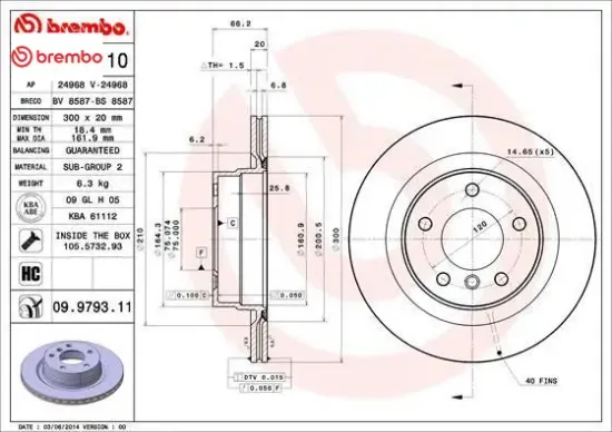 Fren dıskı arka e87 e90 f20 f30 f32 f34 f36 brembo 34216855007/ 34216792227 resmi
