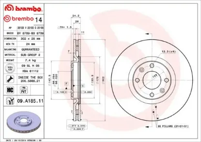 Ön fren aynası corsa f e 19 mokka e 20 208 19 2008 19 308 07 3008 09 5008 09 c4 20 ds5 15 ds3 18 302 brembo 4249.J8/ 4249.64/ 4249.86/ 4249.81 resmi