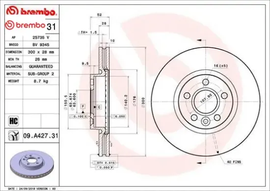 On fren dısk aynası mondeo ıv s max galaxy 07 11 freelander 2 06-14 evoque 12-18 s60 ıı 10 s80 ıı v7 brembo 7g911125ba/ lr007055/ lr000571 resmi