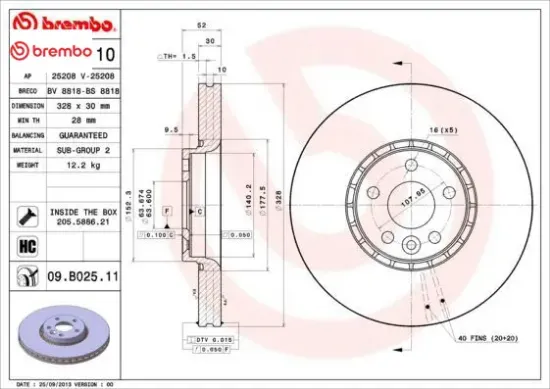 Ön fren aynası adet xc60 d3 d4 d5 2.4d 2.0t 3.2 t5 t6 2008 2017 cap 328x5 bjn brembo 31277342/ 31410568/ 31471034 resmi