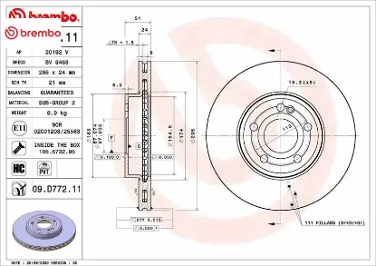 Fren dıskı on w177 w247 c118 brembo a2474210312 resmi