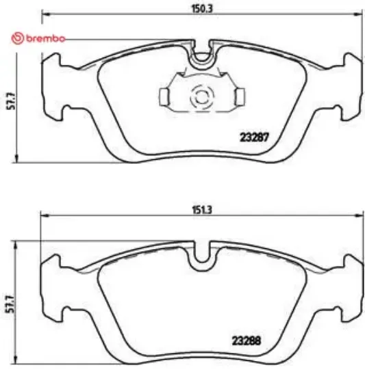 Fren balatası on e46 e36 91 05 brembo 34116761244 resmi