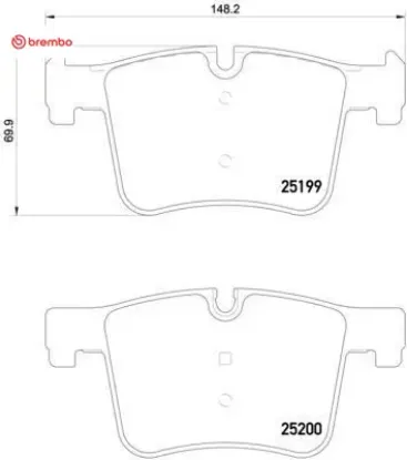 Fren balatası on f20-f25-f30 brembo 34106799801 resmi