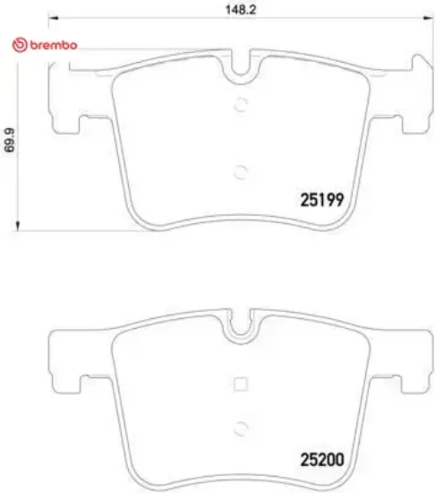 Fren balatası on f20-f25-f30 brembo 34106799801 resmi