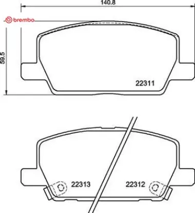 Ön fren balatası mokka 13 chevrolet trax 13 300 mm brembo 42566753/ 1680880680 resmi