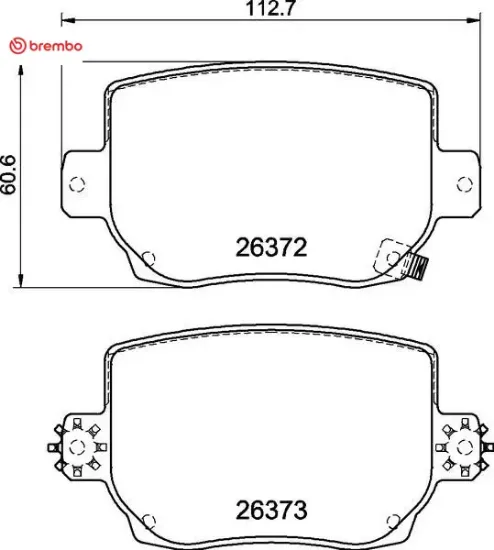 Fren balatası arka model 3 5yj3 2020 model y 5yjy 2019 spor paket brembo 800824600a/ 800824600c/ 800824600d resmi