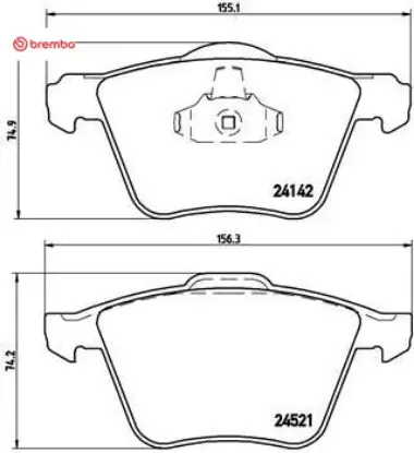 On fren balatası galaxy s max 06 15 s60 ıı 10 15 s80 ıı v60 v70 ııı 10 xc70 ıı 07 brembo me6g9j2k021ca/ 30736322/ 1916761 resmi