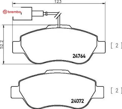 Fren balatası takımı ka 1.2 duratec.ka 1.3 tdcı duratorq 16v brembo 1778384 resmi
