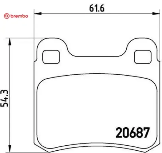 Fren balatası arka w201 83 93 brembo a0014200120 resmi
