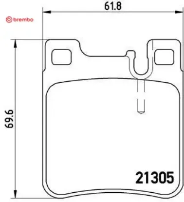 Fren balatası arka mercedes w203 c208 w124 w210 w140 brembo a0034204920 resmi