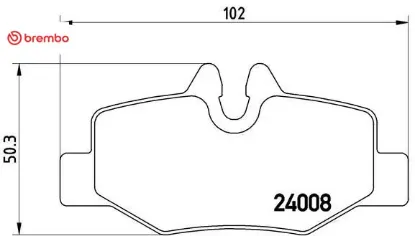 Fren balatası arka vıto w639 03 brembo a0064204420 resmi