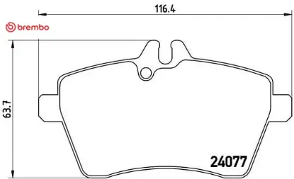 Fren balatası on w169 w245 brembo a1694202020 resmi