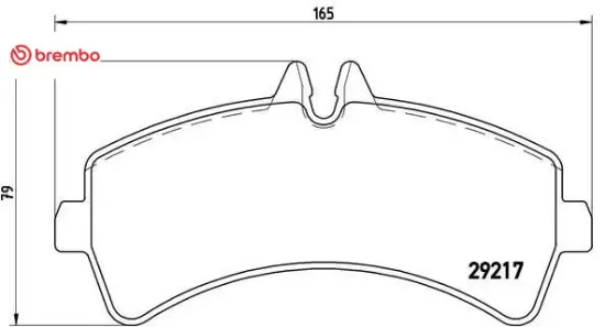 Fren balatası arka sprınter b906 06 . Crafter 30-35-50 cıft teker brembo a0044208120/ 2e0698451b resmi