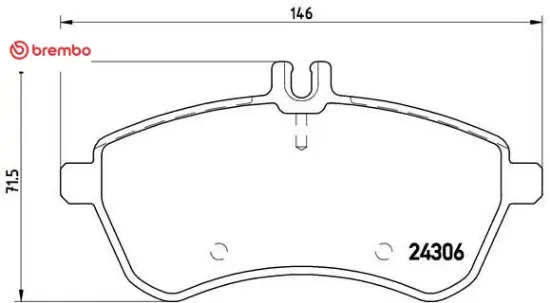 Fren balatası on w204 s204 c204 c218 w212 s212 c207 a207 r172 brembo a0074205520 resmi