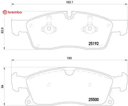 Fren balatası on w166 x166 c292 brembo a0004209600 resmi