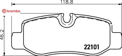 Fren balatası arka vıto w447 14 brembo a4474200320 resmi
