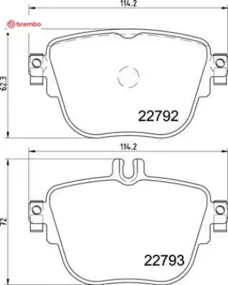 Fren balatası arka c257 w213 s213 c238 a238 brembo a0004206200 resmi
