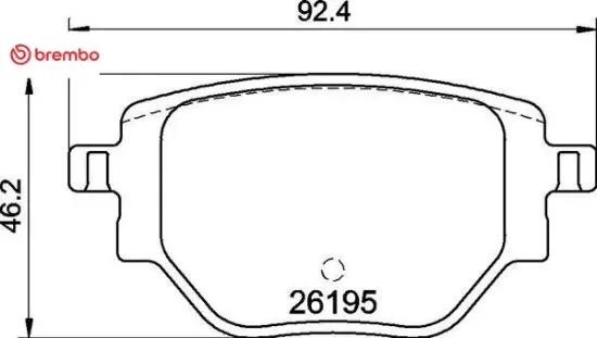 Arka fren balatası corsa f 19 c4 20 2008 19 208 19 249 mm brembo 1681449980/ 1664737180 resmi