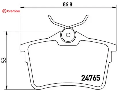 Arka fren balatası 307 00 09 308 07 14 partner 08 partner tepee 08 berlıngo 08 c4 04 16 xsara pıcass brembo 1623180680/ 4254.14/ 4254.15/ 4254.29 resmi
