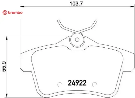 Arka fren balatası 3008 09 16 5008 09 17 508 10 18 308 gtı-rzc 10 14 c4 09 16 ds4-ds5 11 15 brembo 1608681680/ 4254.46/ 4254.44/ 4254.35 resmi