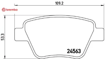 Arka balata caddy-golf6-jetta-a3-octavıa-superb 10 0986tb3114 brembo 5k0698451/ 5k0698451a/ 2k5698451 resmi