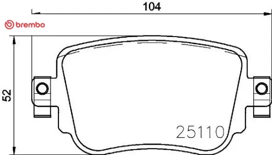 Arka balata caddy ıv 2.0tdı 15 cuuf-dfsf 104.1x17.2x51.6 brembo 8u0698451f/ 5q0698451f/ 5q0698451b resmi