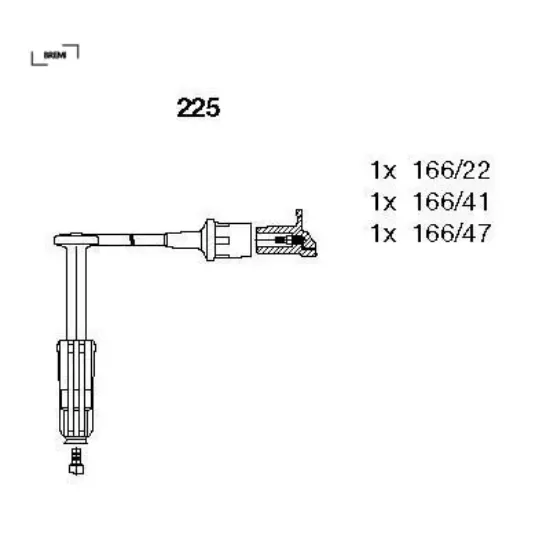 Atesleme kablosu setı m104 w124 s124 c124 w202 w210 w463 w140 3 lu bremı 300890641 resmi