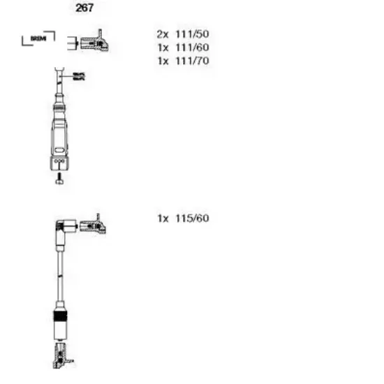Buji kablosu 9a17 polo aee-alm 1.6 bremı 032905430/ n10430003 resmi