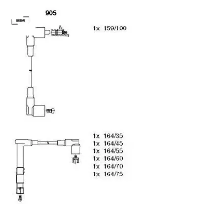 Atesleme kablosu setı m104 w124 s124 c124 a124 w140 r129 bremı 0986356314/ zef597 resmi