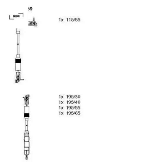 Buji kablosu takım golf3-classıc aft 1.6 bremı 037905483c/ 037905483a resmi