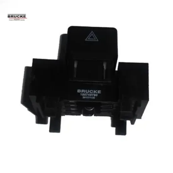 Dörtlü flaşör anahtarı tmpr siyah brucke 180749780 resmi