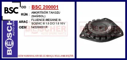 Amortisör takozu sağ/sol fluence-megane ııı-scenıc ııı 1.5 dcı 1.6 16v bsc 543200001r resmi