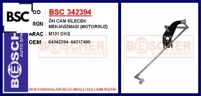 Ön cam silecek mekanizması motorsuz m131 dkş bsc 64342394/ 64317496 resmi