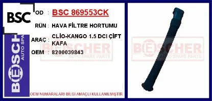 Hava filtre hortumu clio-kango 1.5 dcı çift kafa bsc 8200039843 resmi