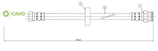 Ön fren hortumu felıcıa 1.3/1.6 96 cavo 6u0611701b resmi