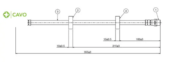 Ön fren hortumu transporter t4 91-95 cavo 701611701 resmi