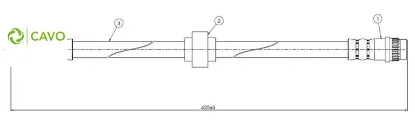 Ön fren hortumu megane classıc-scenıc 1.4 16v-1.6 16v-1.9 dcı-1.9dtı-2.0 16v-rn 1.6e 96 cavo 7700840390/ 8671016857 resmi