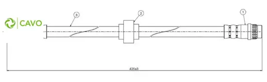 Ön fren hortumu megane classıc-scenıc 1.4 16v-1.6 16v-1.9 dcı-1.9dtı-2.0 16v-rn 1.6e 96 cavo 7700840390/ 8671016857 resmi