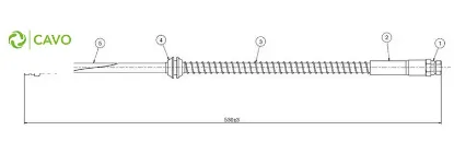 Arka fren hortumu caddy ııı 04 cavo 2k0611775c/ 2k0611775d resmi
