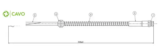Arka fren hortumu caddy ııı 04 cavo 2k0611775c/ 2k0611775d resmi
