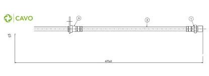 Ön fren hortumu corolla e10 e11 92-02 cavo 9094702660/ 9094702799/ 9094702912 resmi