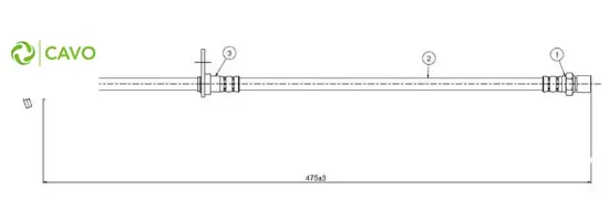 Ön fren hortumu corolla e10 e11 92-02 cavo 9094702660/ 9094702799/ 9094702912 resmi