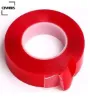 Çift taraflı bant 10mm x 5mt kırmızı şeffaf cevhers  resmi