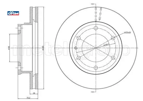 On fren dısk aynası b2500 2.5 d bt50 4 4 05-11 ranger 05 11 289 6 cıfam 6m341027da/ 4429562/ 1490412 resmi