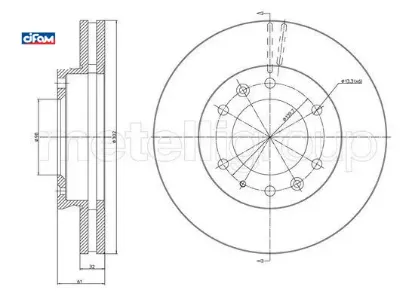 On fren dıskı ranger tke 2.2-3.2 11 bt 50 2.2tdcı 12 / cıfam ab311125aa/ ab311125ac/ 1763037 resmi